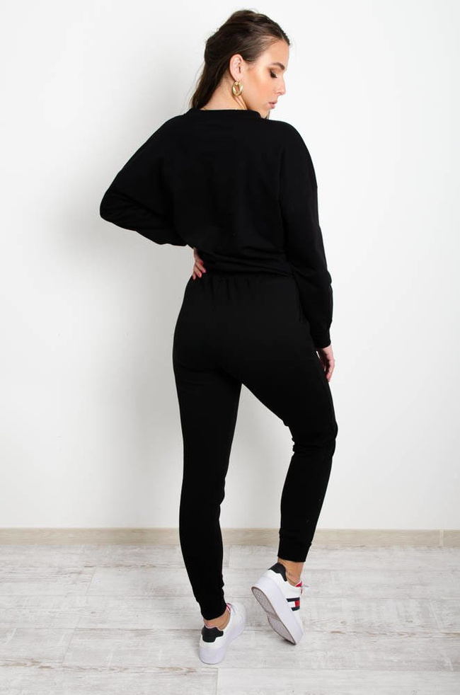 CZARNY KOMPLET DRESOWY Z LOGO LAMANUEL