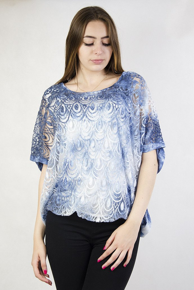 Bluzka niebieska cieniowana