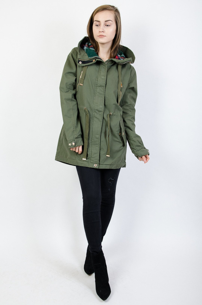 Jasnozielona kurtka parka