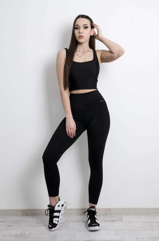 LEGGINSY SPORTOWE GYM HARD LAULIA- CZARNE 