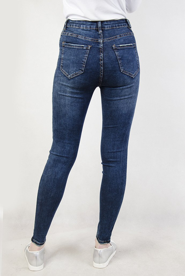 Przylegające spodnie z wysokim stanem