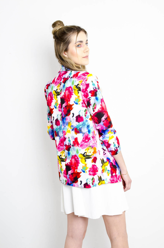 MARYNARKA W KOLOROWE KWIATY 