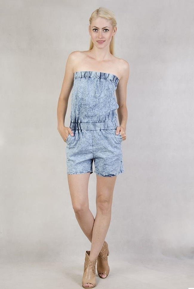 Kombinezon dekatyzowany bez ramiączek