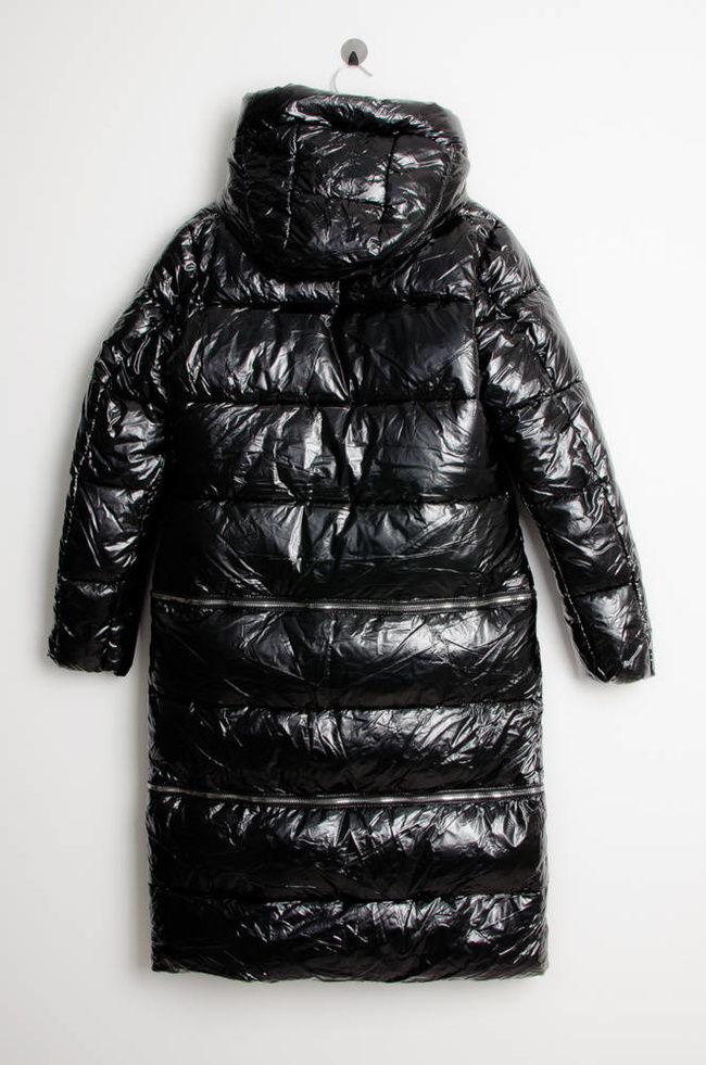 CZARNA KURTKA WINYLOWA 3W1