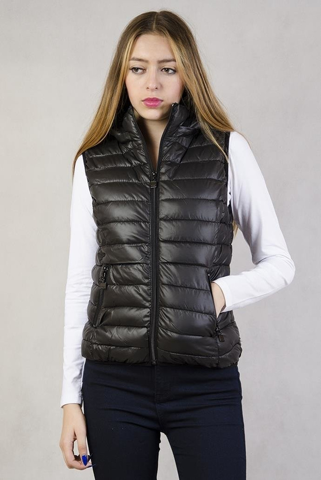 Kamizelka pikowana czarna