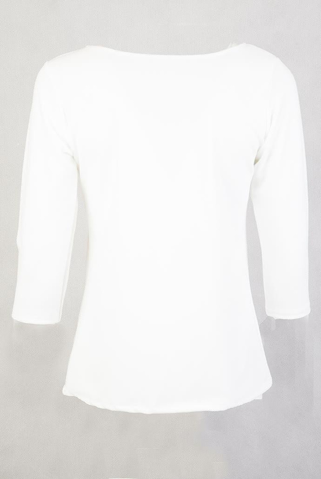 Biała bluzka z cyrkoniami