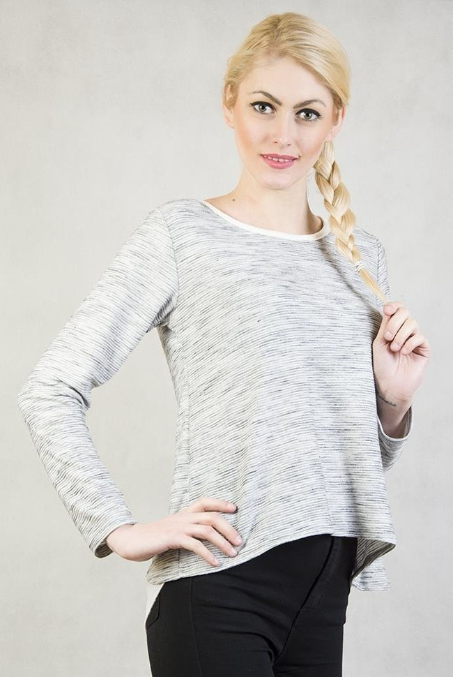 Szara asymetryczna bluzka