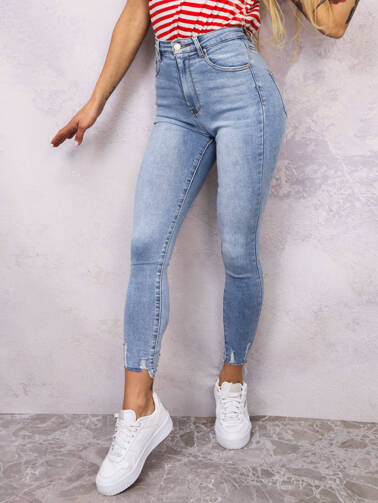JEANSOWE SPODNIE SKINNY Z WYSOKIM STANEM