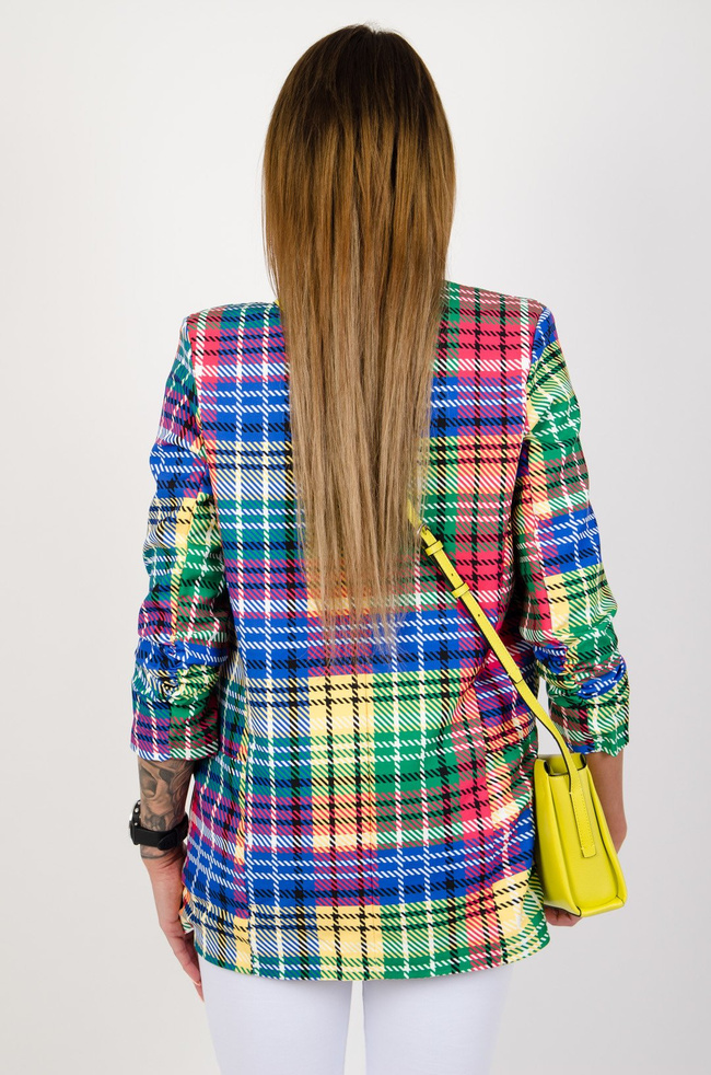 Kolorowa marynarka bez zapięcia