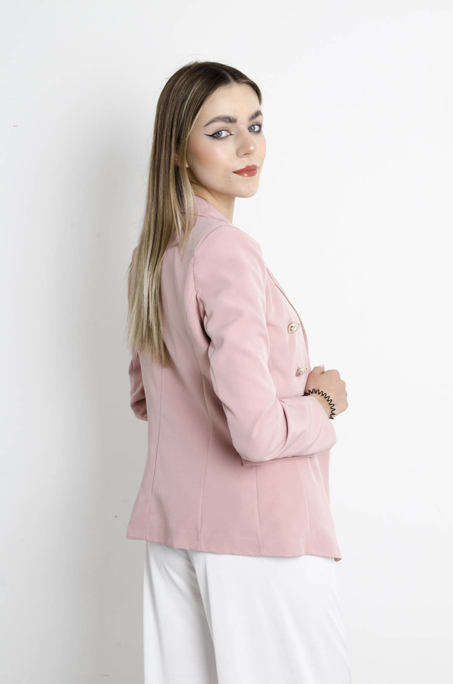 MARYNARKA Z GUZIKAMI W KOLORZE BRUDNEGO RÓŻU