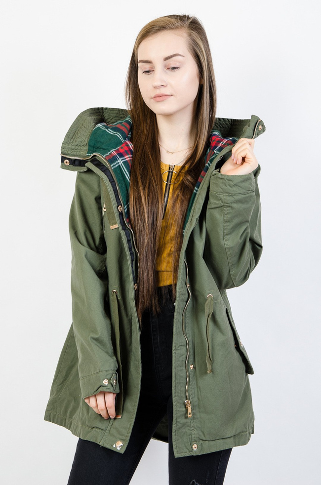 Jasnozielona kurtka parka