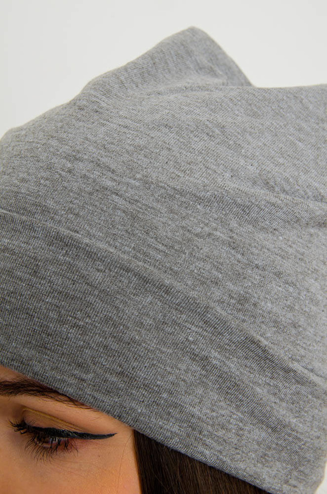 SZARA DZIANINOWA CZAPKA SMERFETKA