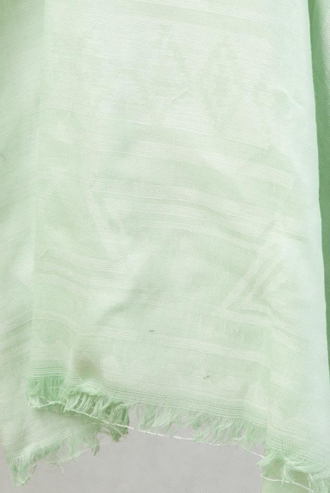 Zielona, wiosenna chusta we wzory