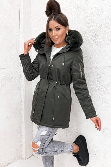 ZIELONA KURTKA PARKA ZIMOWA