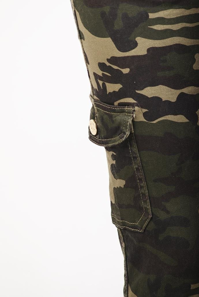 Spodnie moro bojówki z kieszenią z boku