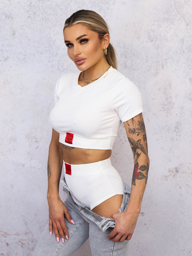 KOMPLET BIELIŹNIANY TOP+ FIGI- BIAŁY