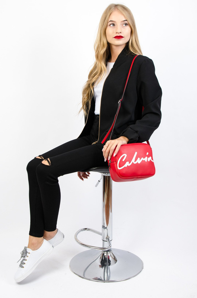 CZARNA BLUZA BOMBERKA ZE ZŁOTYM ZAMKIEM