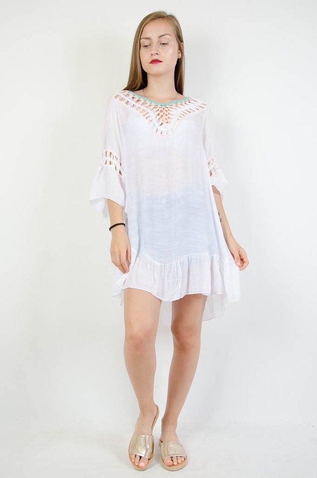 BIAŁA TUNIKA W STYLU BOHO