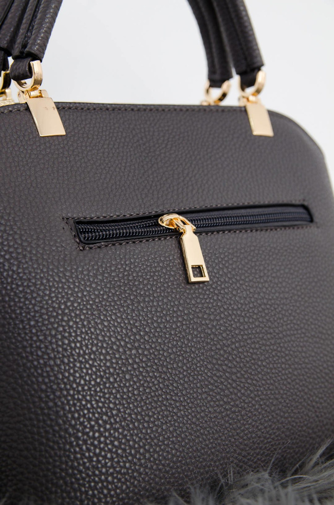 SZARA TOREBKA TYPU KUFEREK-ZŁOTE ZDOBIENIE