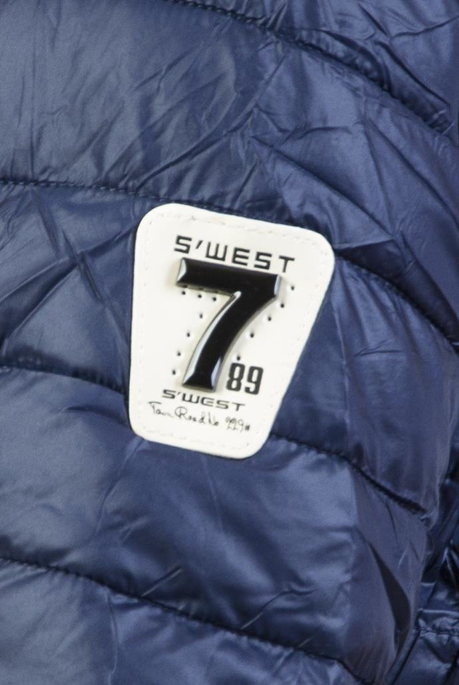 Granatowa kurtka pikowana