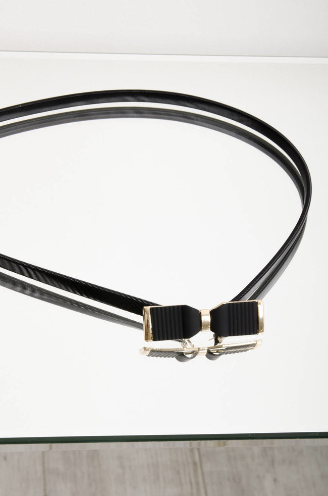 PASEK SPRĘŻYNKA- CZARNY 