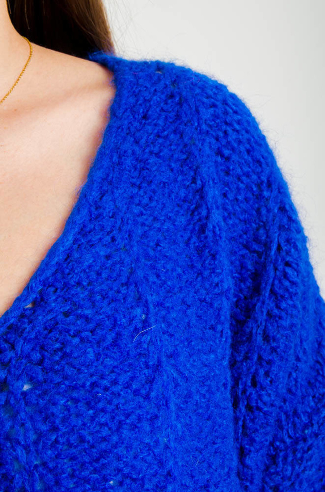 CHABROWY LUŻNY SWETER OVERSIZE