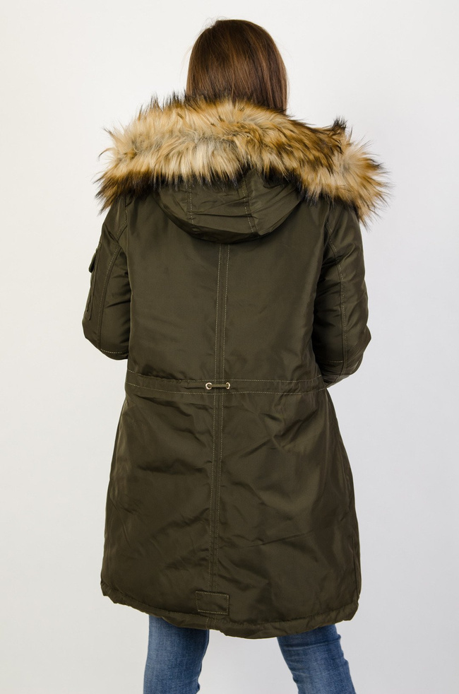 Zielono-czarna dwustronna kurtka