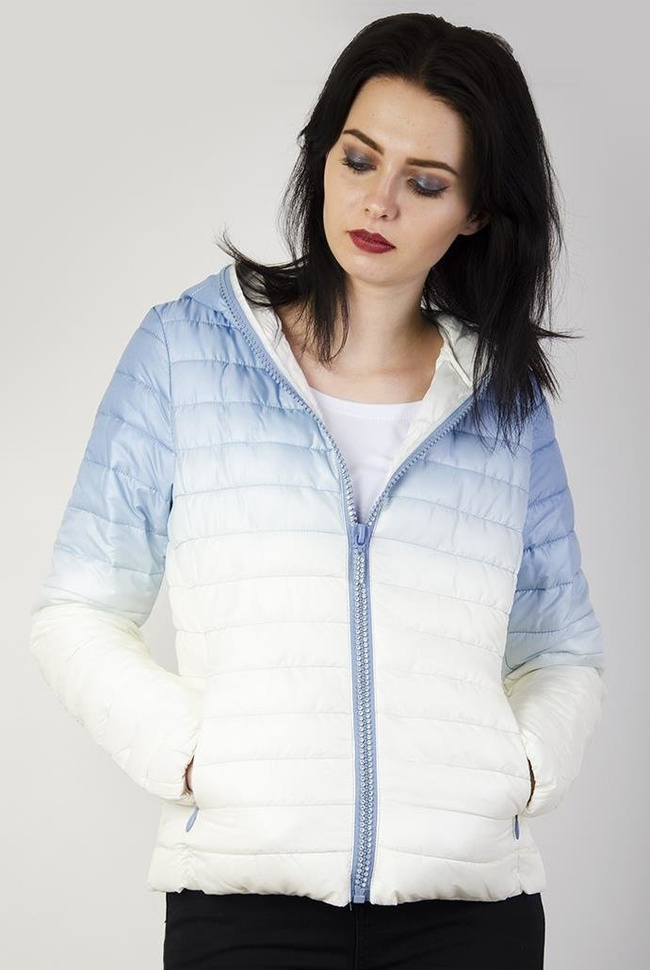 Kurtka cieniowana, ze zdobionym zamkiem