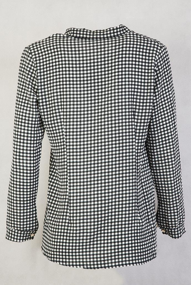 Koszula w czarno-białą kratę