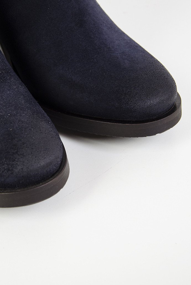 Tommy Hilfiger granatowe botki z paskami