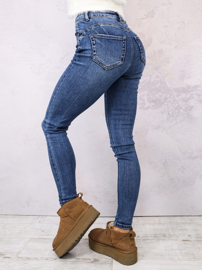 NIEBIESKI SPODNIE JEANSOWE- PUSH UP