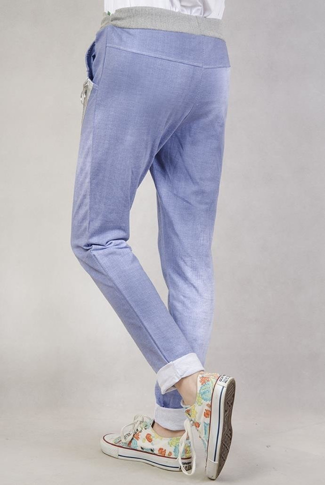 Spodnie dresowe z zamkiem niebieskie