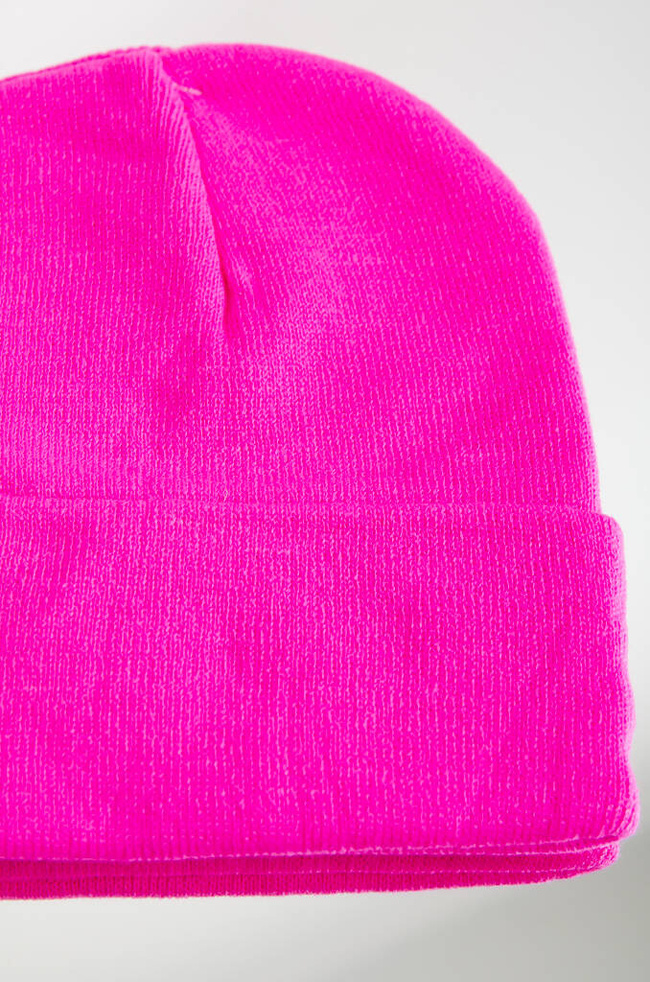 CZAPKA TYPU BEANIE- RÓŻOWA NEONOWA