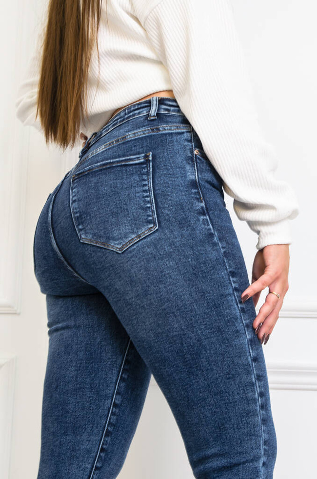 SPODNIE JEANSOWE SKINNY Z WYSOKIM STANEM- PLUS SIZE