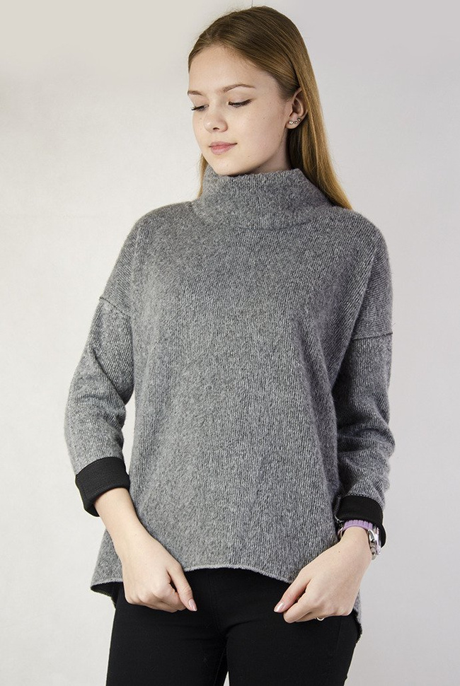 Szary asymetryczny golf