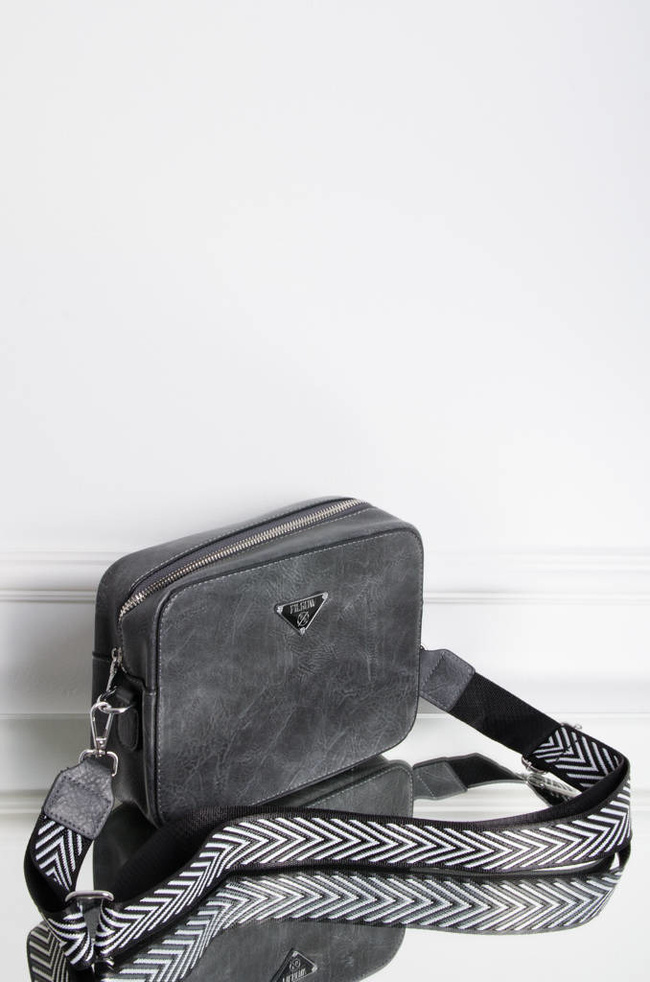 TOREBKA KUFEREK Z IMITACJI SKÓRY- SZARA