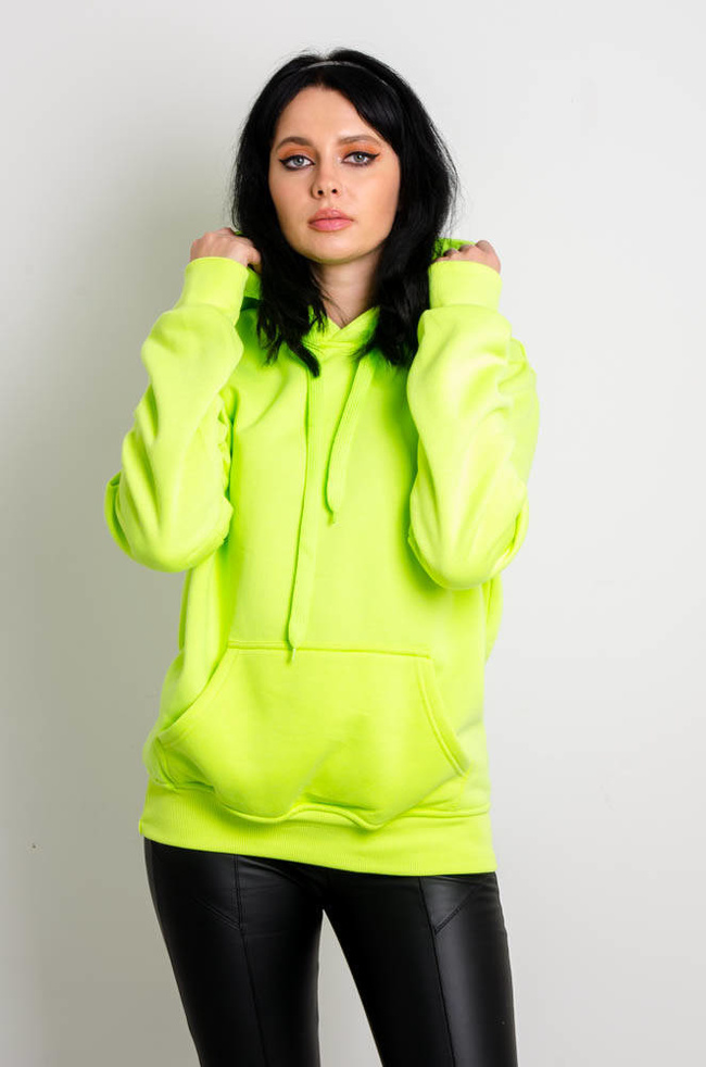 ZIELONA NEONOWA BLUZA KANGURKA