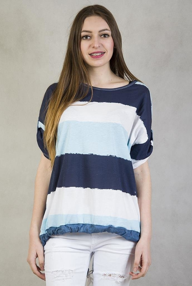Bluzka w biało-niebieskie pasy