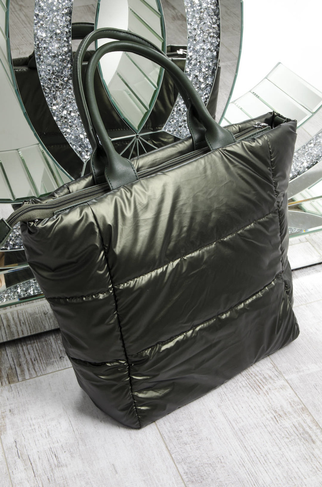 TORBA PIKOWANA ZIELONA- SHOPPER