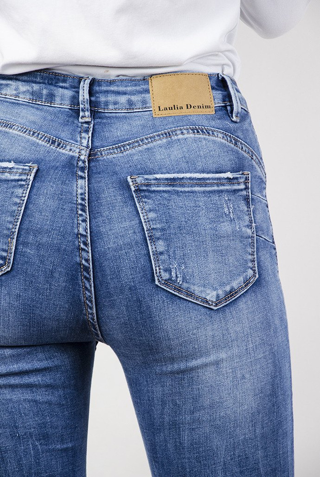 Jasne spodnie typu PUSH-UP