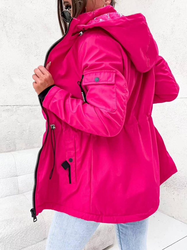KURTKA PRZERJŚCIOWA PARKA Z KAPTUREM- RÓŻOWA