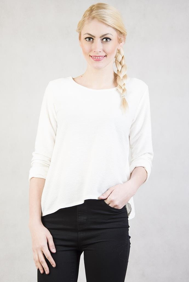 Biała asymetryczna bluzka