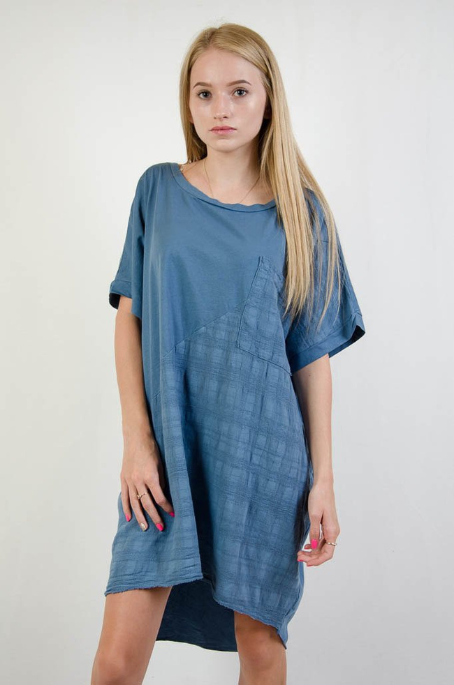 NIEBIESKA TUNIKA OVERSIZE