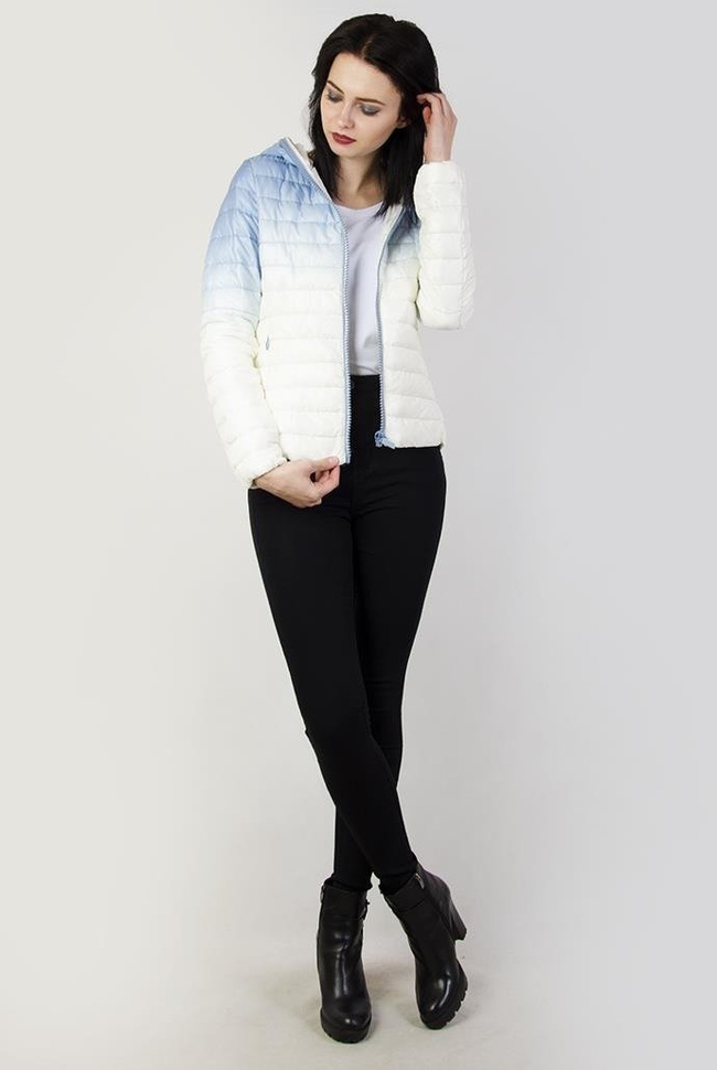 Kurtka cieniowana, ze zdobionym zamkiem