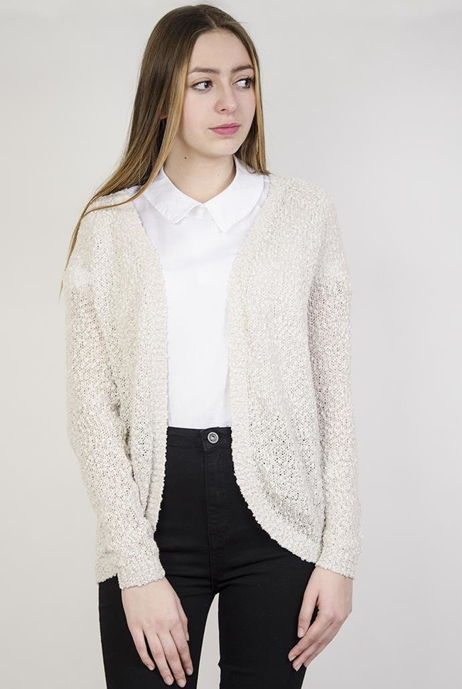 Jasnoszary sweterek narzutka