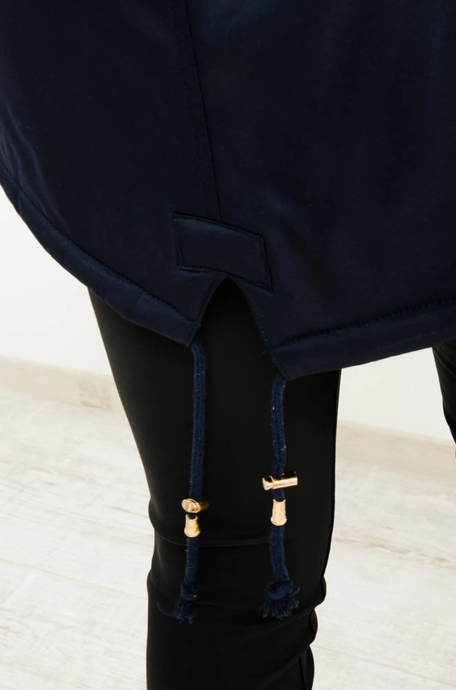 GRANATOWA KURTKA PARKA ZIMOWA