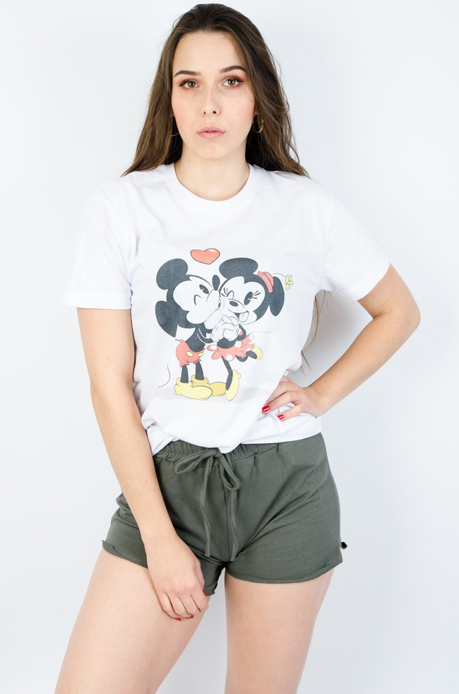 BIAŁY T-SHIRT Z APLIKACJĄ