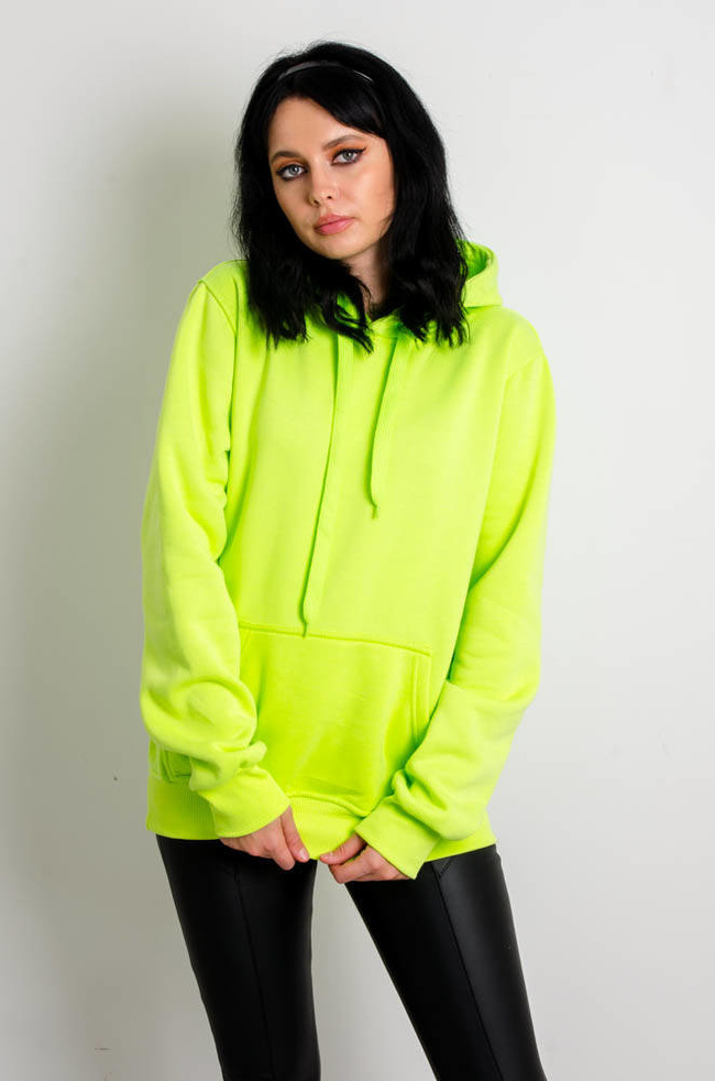 ZIELONA NEONOWA BLUZA KANGURKA