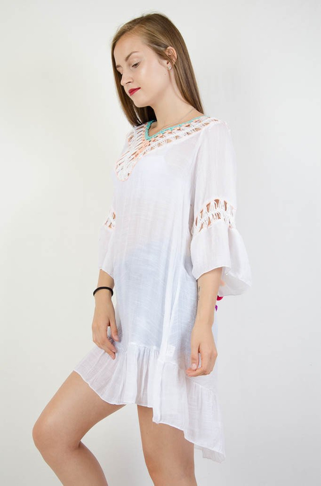 BIAŁA TUNIKA W STYLU BOHO
