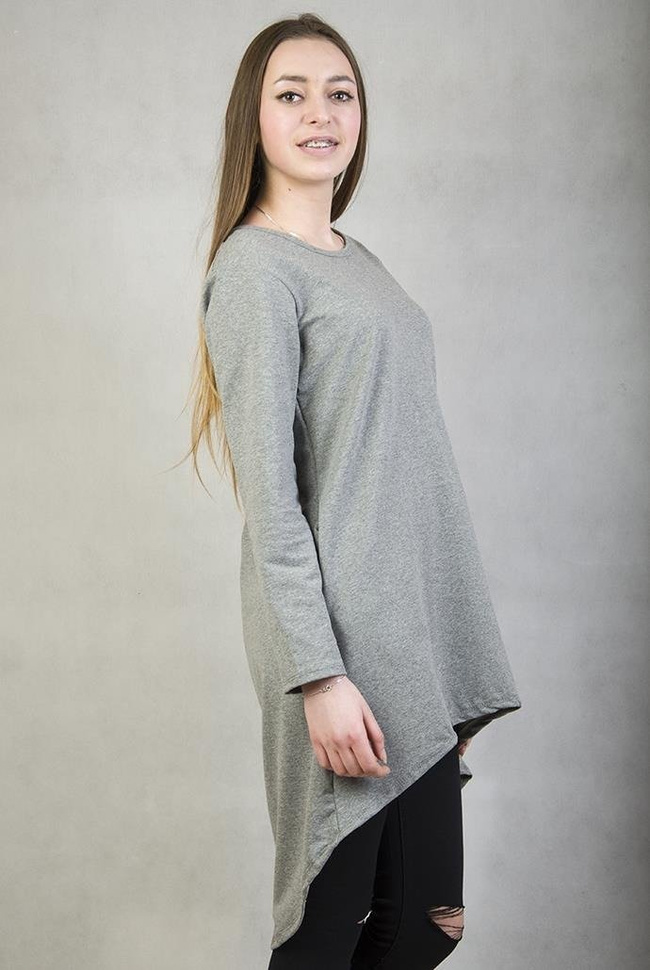Ciemno-szara, asymetryczna tunika